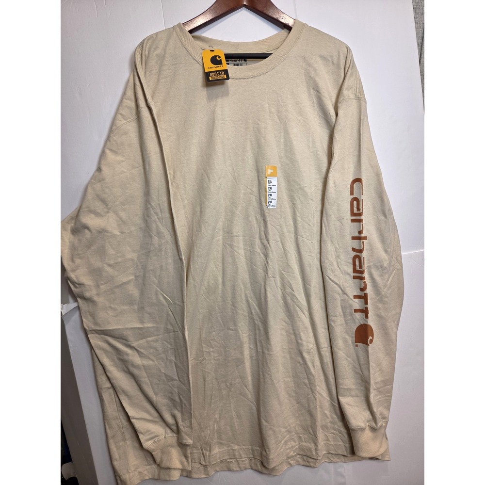 Carhartt Men's Loose Fit Heavyweight Long Sleeve Graphic Logo Tee 2XL Tall